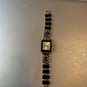 Swatch Black gold Silver Square Face Watch